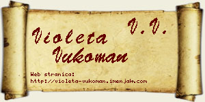 Violeta Vukoman vizit kartica